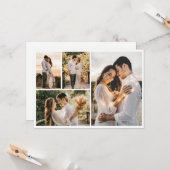 Maak je eigen fotocollage van 4 foto's kaart (Voorkant / Achterkant in situ)