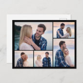 Maak je eigen fotocollage van 5 foto's briefkaart (Voorkant / Achterkant)