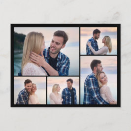 Maak je eigen fotocollage van 5 foto's briefkaart