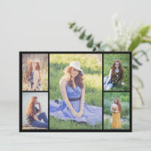 Maak je eigen fotocollage van 5 foto's kaart (Staand voorkant)