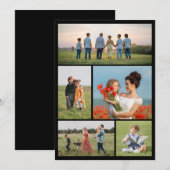 Maak je eigen fotocollage van 5 foto's notitiekaartje (Voorkant / Achterkant)