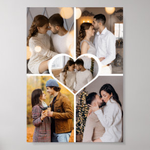 Maak je eigen fotocollage van 5 foto's poster