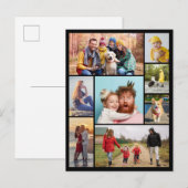 Maak je eigen fotocollage van 8 foto's briefkaart (Voorkant / Achterkant)