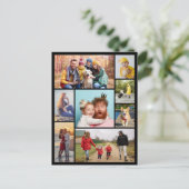 Maak je eigen fotocollage van 8 foto's briefkaart (Staand voorkant)
