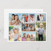 Maak je eigen fotocollage van 8 foto's briefkaart (Voorkant / Achterkant)