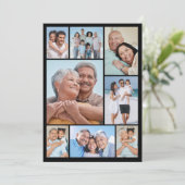 Maak je eigen fotocollage van 8 foto's kaart (Staand voorkant)