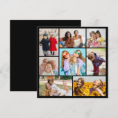 Maak je eigen fotocollage van 8 foto's notitiekaartje (Voorkant / Achterkant)