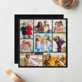 Maak je eigen fotocollage van 8 foto's notitiekaartje (Voorkant / Achterkant in situ)