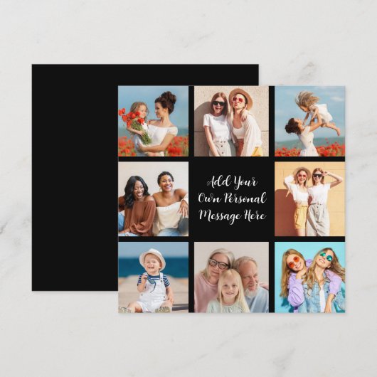 Maak je eigen fotocollage van 8 foto's Voeg je gro Notitiekaartje (Voorkant / Achterkant)