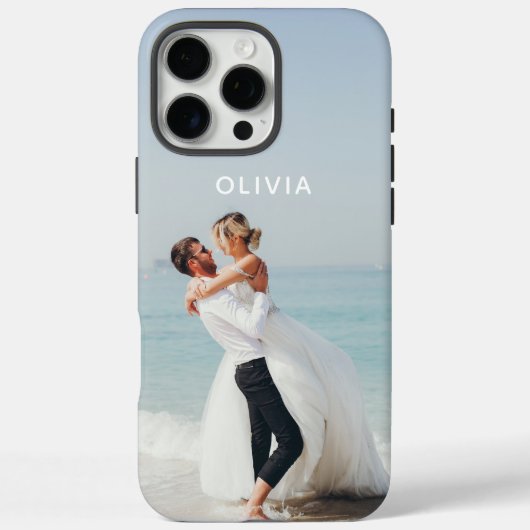 Maak je eigen fotosjabloon Persoonlijke naam Case-Mate iPhone Case (Achterkant)