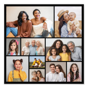 Maak Je Eigen Fotovergroting met 10 Foto's Collage Foto Afdruk