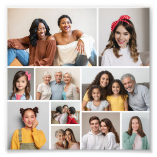 Maak Je Eigen Fotovergroting met 10 Foto's Collage Foto Afdruk
