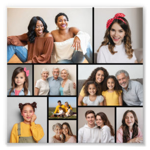 Maak Je Eigen Fotovergroting met 10 Foto's Collage Foto Afdruk
