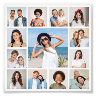 Maak Je Eigen Fotovergroting met 13 Foto's Collage Foto Afdruk