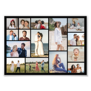Maak Je Eigen Fotovergroting met 15 Foto's Collage Foto Afdruk