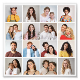 Maak Je Eigen Fotovergroting met 16 Foto's Collage Foto Afdruk