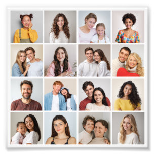 Maak Je Eigen Fotovergroting met 16 Foto's Collage Foto Afdruk