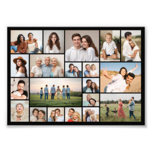 Maak Je Eigen Fotovergroting met 20 Foto's Collage Foto Afdruk