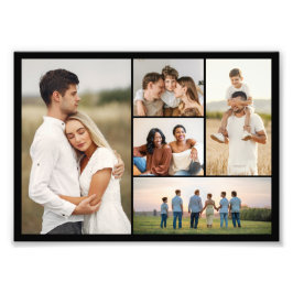 Maak Je Eigen Fotovergroting met 5 Foto's Collage Foto Afdruk