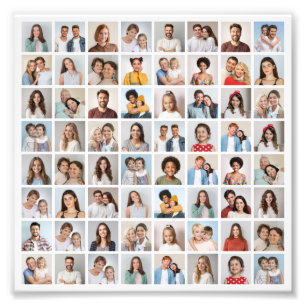 Maak Je Eigen Fotovergroting met 64 Foto's Collage Foto Afdruk