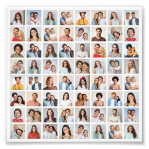 Maak Je Eigen Fotovergroting met 64 Foto's Collage Foto Afdruk