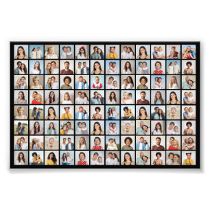 Maak Je Eigen Fotovergroting met 96 Foto's Collage Foto Afdruk