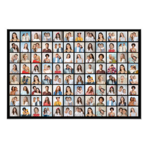 Maak Je Eigen Fotovergroting met 96 Foto's Collage Foto Afdruk