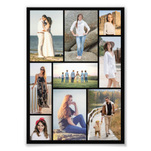 Maak Je Eigen Fotovergroting met 9 Foto's Collage Foto Afdruk