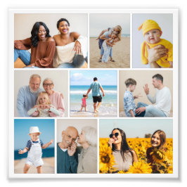 Maak Je Eigen Fotovergroting met 9 Foto's Collage Foto Afdruk