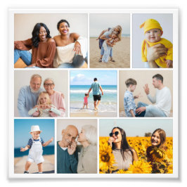 Maak Je Eigen Fotovergroting met 9 Foto's Collage Foto Afdruk