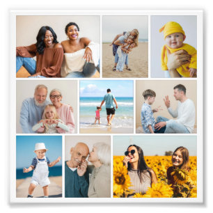 Maak Je Eigen Fotovergroting met 9 Foto's Collage Foto Afdruk