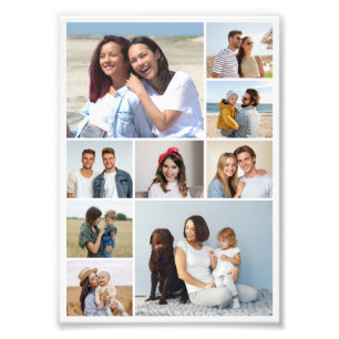 Maak Je Eigen Fotovergroting met 9 Foto's Collage Foto Afdruk