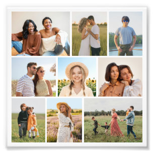 Maak Je Eigen Fotovergroting met 9 Foto's Collage Foto Afdruk