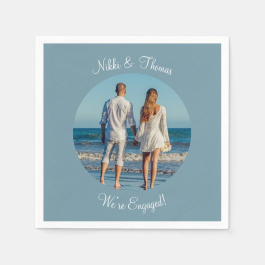 Maak je eigen fotoverlovingsnaam Koppel Servet (Voorkant)