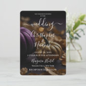 Maak je eigen Fuchsia & Gouden Pompoenen Kaart (Staand voorkant)