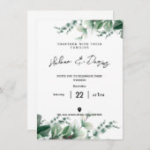 Maak je eigen - Ga groen Save The Date (Voorkant / Achterkant)