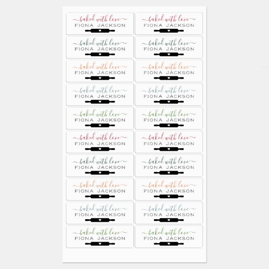 Maak Je Eigen Gebakken Met Liefde Labels (Vel)