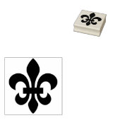 Maak je eigen gebandeerde Fleur de Lis Rubberstempel (Gestempeld)