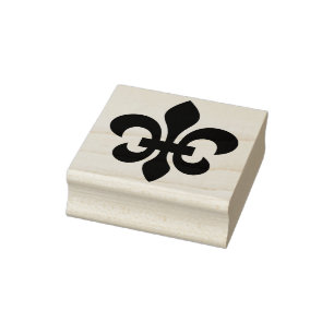 Maak je eigen gebandeerde Fleur de Lis Rubberstempel