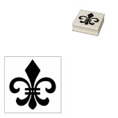 Maak je eigen Gebarricadeerde Fleur de Lis Rubberstempel (Gestempeld)