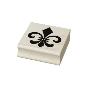 Maak je eigen Gebarricadeerde Fleur de Lis Rubberstempel
