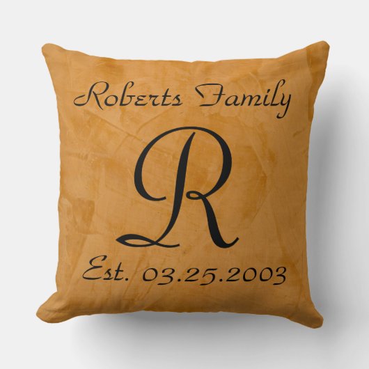 Maak Je Eigen Gebrande Faux Leer Monogram Kussen (Voorkant)