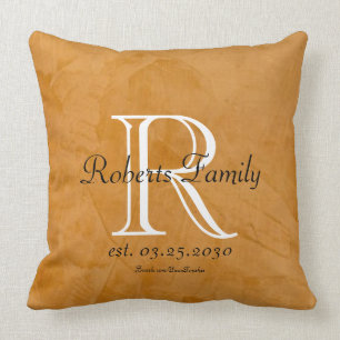Maak Je Eigen Gebrande Faux Leer Monogram Kussen