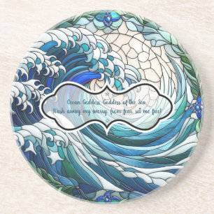 Maak Je Eigen Gebrandschilderde Maanverlichte Gekr Zandsteen Onderzetter