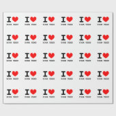 Maak je eigen gebruik I hou van - ik HEART geperso Cadeaupapier (Vlak)