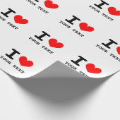 Maak je eigen gebruik I hou van - ik HEART geperso Cadeaupapier (Hoek)