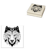 Maak Je Eigen Geest Wolf Totem Dier Rubberstempel (Gestempeld)