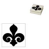 Maak Je Eigen Gekrulde Fleur De Lis Rubberstempel (Gestempeld)