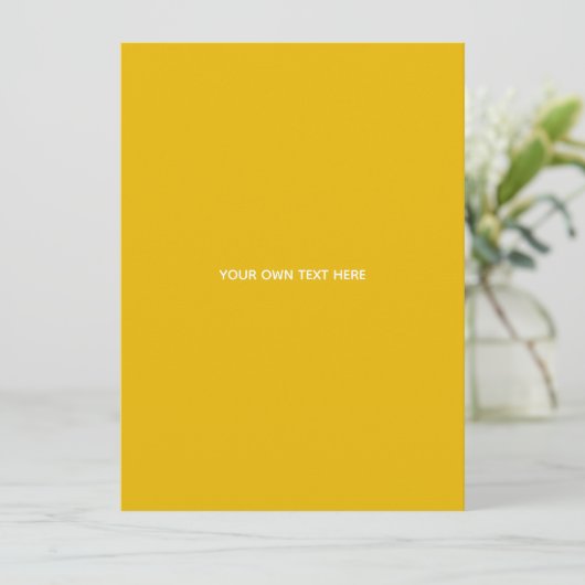 Maak Je Eigen Gele Aangepaste Ontwerp (Staand voorkant)