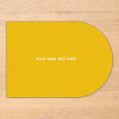 Maak Je Eigen Gele Aangepaste Ontwerp Acryl Uitnodigingen (Voorkant)